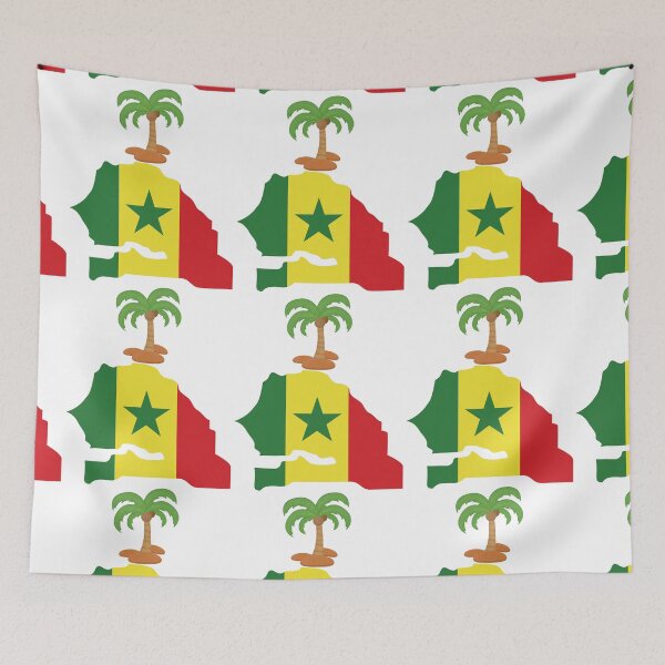 Item preview, Senegal Map Flag designed and sold by Tienda-Vane.
