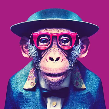 Artwork thumbnail, Sticker Cool Monkey by RazorGirlRose