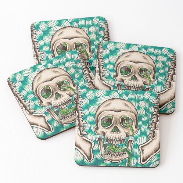 Item preview, skull and plants designed and sold by goatwolfstudios.