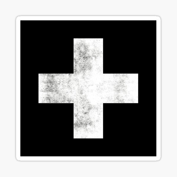 Item preview, Black and White Swiss Cross designed and sold by MotivatedType.