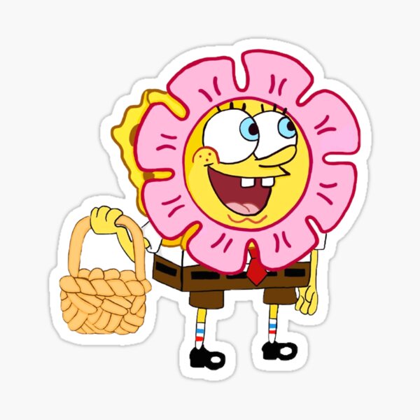 Spongebob Flower Sticker For Sale By Ayoubaityacoub Redbubble 6086