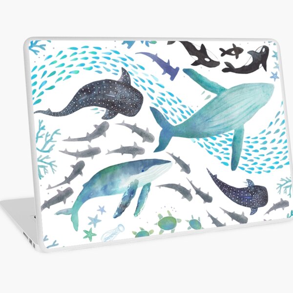 Item preview, Sharks, Humpback Whales, Orcas & Turtles Ocean Play Print designed and sold by jesschampagne.