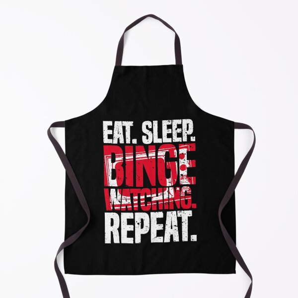 Artikelvorschau, Eat Sleep Binge Watching Repeat TV Watcher Distressed entworfen und verkauft von udesignstudio.