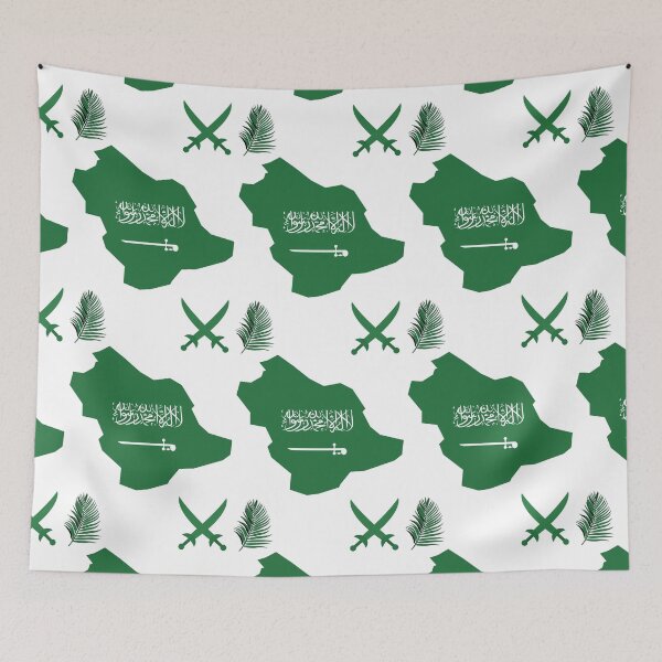 Item preview, Saudi Arabia Map Flag designed and sold by Tienda-Vane.