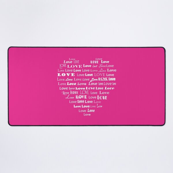Item preview, Heart Shaped Word Cloud, White on Fuchsia Pink designed and sold by Marymarice.
