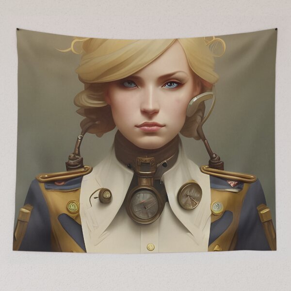 Item preview, Cute Steampunk Blonde in Military Uniform designed and sold by Eliteijr.