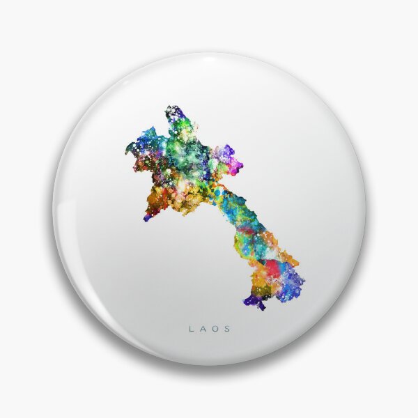 Item preview, Laos Map Watercolor Painting designed and sold by InkistPrints.