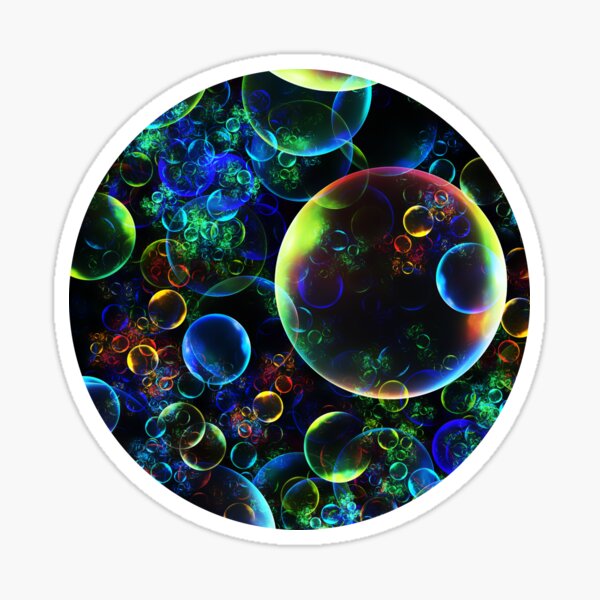 Fractal Art - Bubbles Sticker
