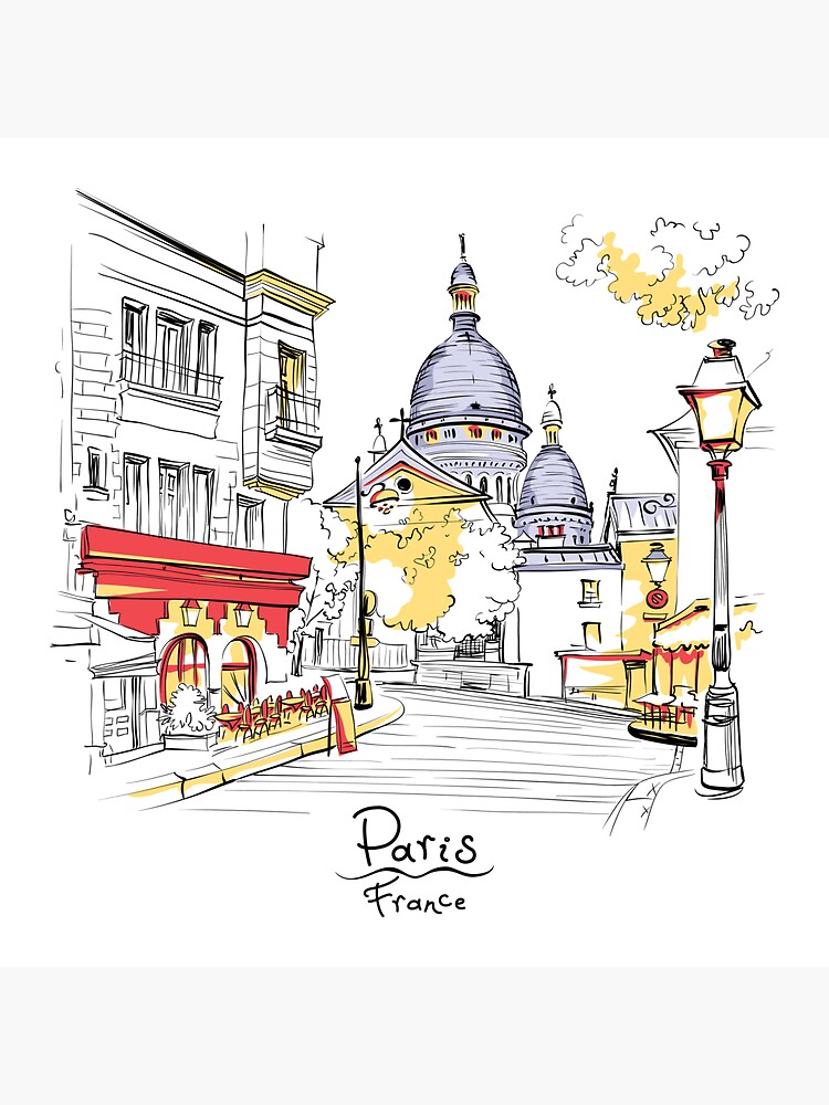 Paris France Sticker For Sale By Art Zhela Redbubble