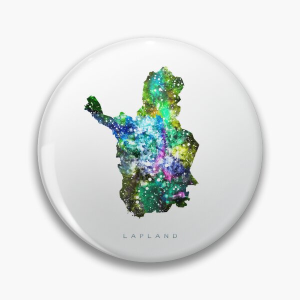 Item preview, Lapland Map Watercolor Painting designed and sold by InkistPrints.