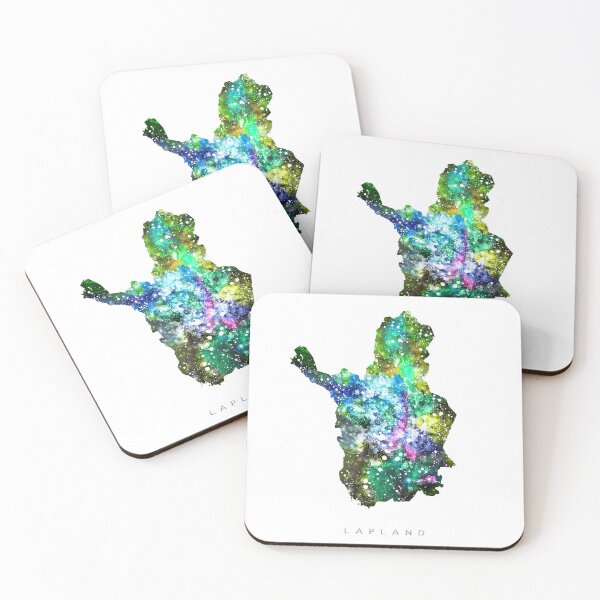 Item preview, Lapland Map Watercolor Painting designed and sold by InkistPrints.