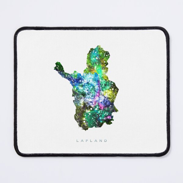 Item preview, Lapland Map Watercolor Painting designed and sold by InkistPrints.