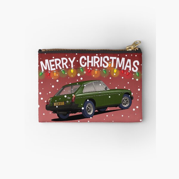 Aperçu de l'œuvre 1975 Green MGB GT Coupe Car Christmas Card créée et vendue par Webazoot Industries - Car Art.