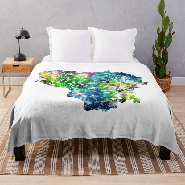 Item preview, Lithuania Map Watercolor Painting designed and sold by InkistPrints.