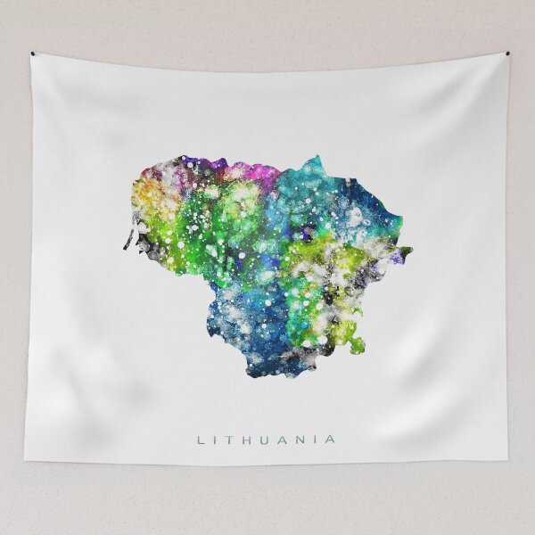 Item preview, Lithuania Map Watercolor Painting designed and sold by InkistPrints.