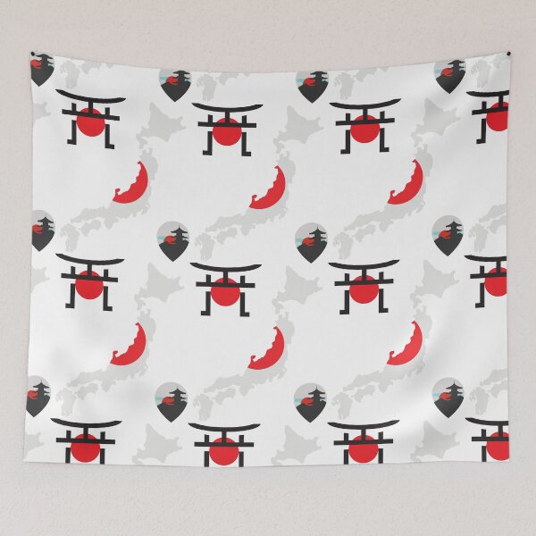 Item preview, Japan Map Flag designed and sold by Tienda-Vane.