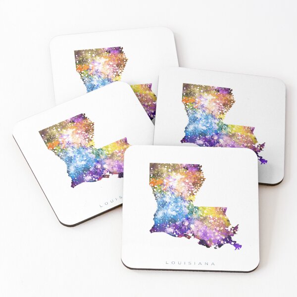 Item preview, Louisiana Map Watercolor Painting designed and sold by InkistPrints.