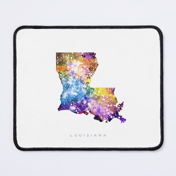 Item preview, Louisiana Map Watercolor Painting designed and sold by InkistPrints.