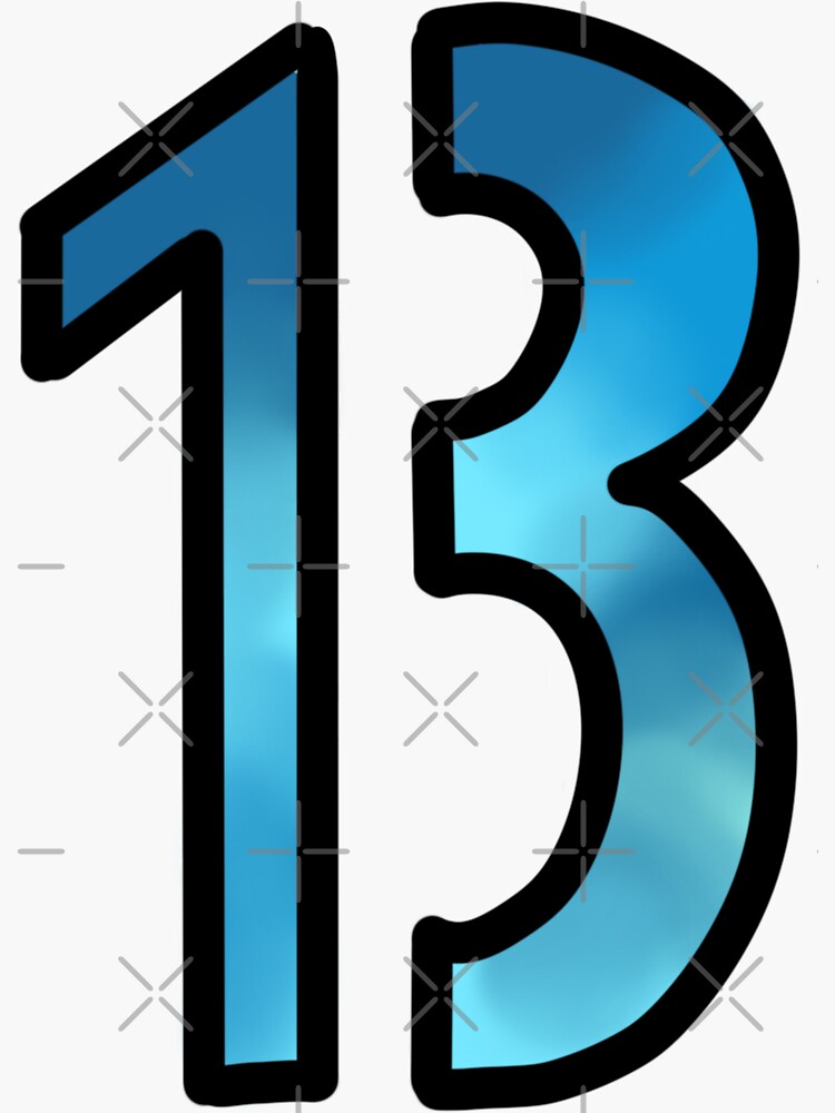 Lucky 13 Vinyl Decal Sticker - Gloss Or Matte Finish, Multiple Sizes For Car, Laptop, Phone & More
