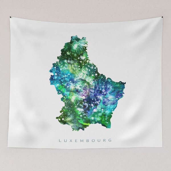 Item preview, Luxembourg Map Watercolor Painting designed and sold by InkistPrints.