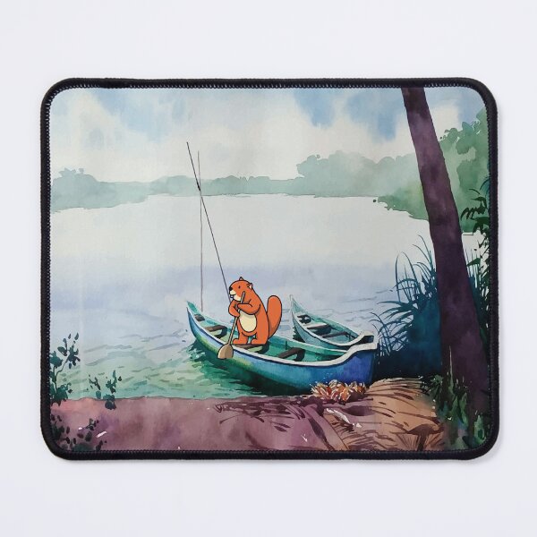 Item preview, Watercolor Cute Beaver In Nature designed and sold by virillanissa.