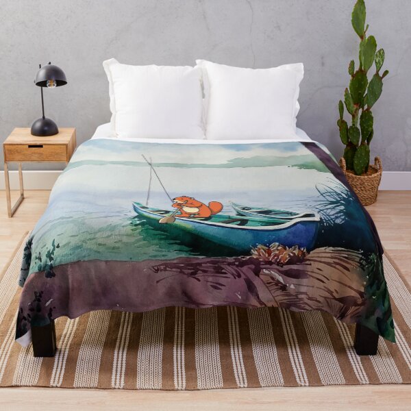 Item preview, Watercolor Cute Beaver In Nature designed and sold by virillanissa.