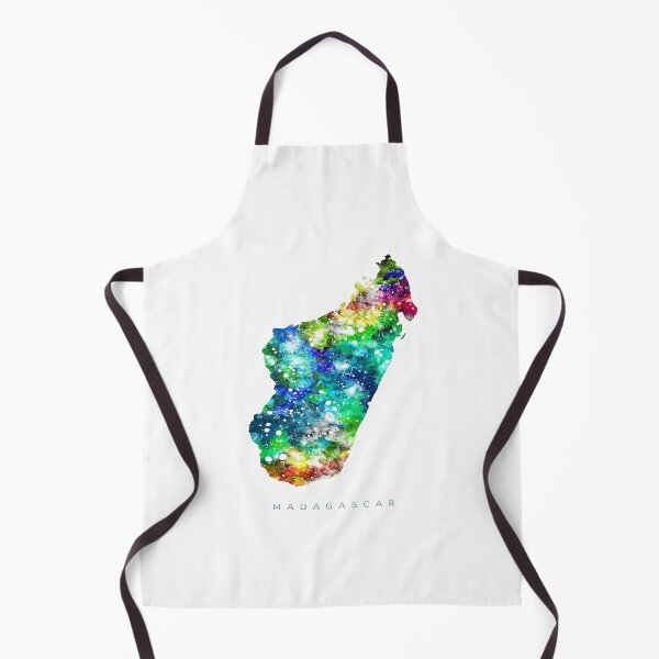 Item preview, Madagascar Map Watercolor Painting designed and sold by InkistPrints.