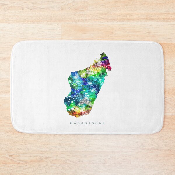 Item preview, Madagascar Map Watercolor Painting designed and sold by InkistPrints.