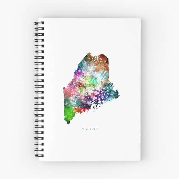 Item preview, Maine Map Watercolor Painting designed and sold by InkistPrints.