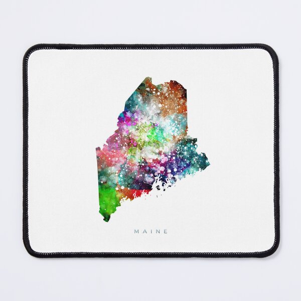 Item preview, Maine Map Watercolor Painting designed and sold by InkistPrints.