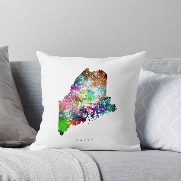 Item preview, Maine Map Watercolor Painting designed and sold by InkistPrints.