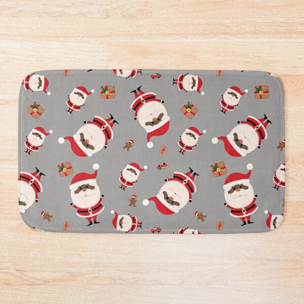 Item preview, Christmas Seamless Pattern - Grey Background With Santas And Presents designed and sold by ImagesDesigns.