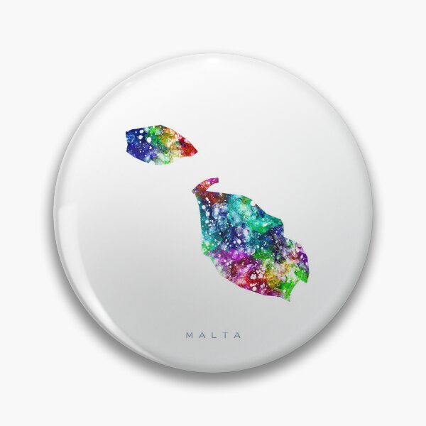 Item preview, Malta Map Watercolor Painting designed and sold by InkistPrints.