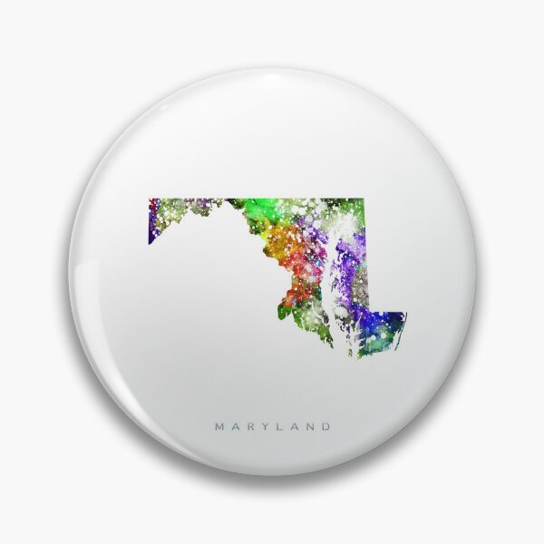 Item preview, Maryland Map Watercolor Painting designed and sold by InkistPrints.