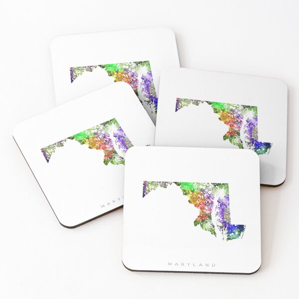 Item preview, Maryland Map Watercolor Painting designed and sold by InkistPrints.