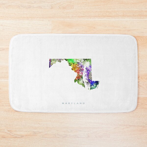 Item preview, Maryland Map Watercolor Painting designed and sold by InkistPrints.