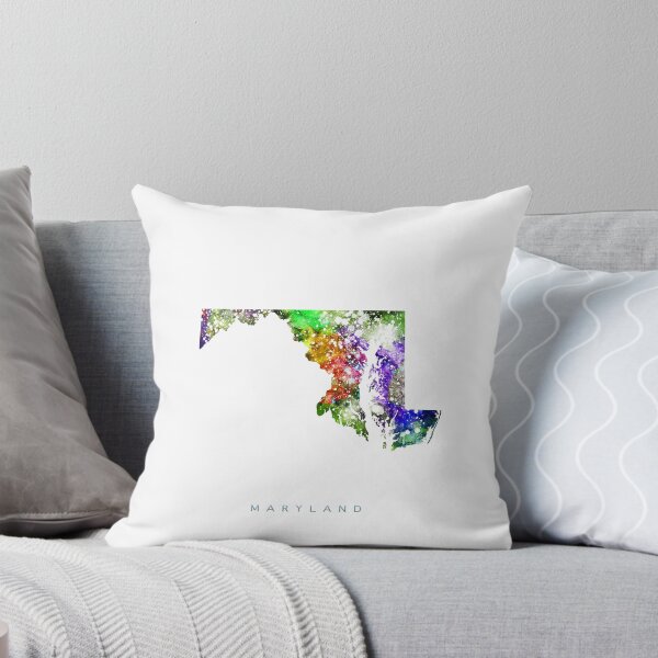 Item preview, Maryland Map Watercolor Painting designed and sold by InkistPrints.