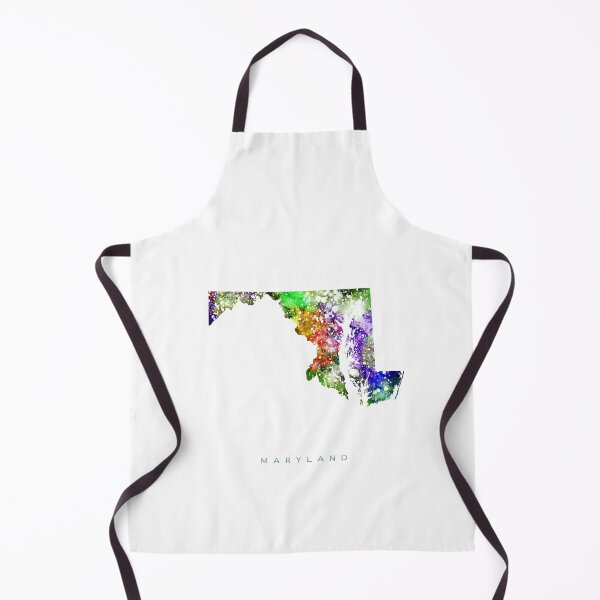Item preview, Maryland Map Watercolor Painting designed and sold by InkistPrints.