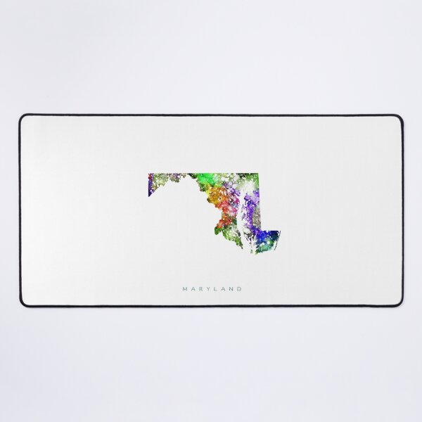 Item preview, Maryland Map Watercolor Painting designed and sold by InkistPrints.