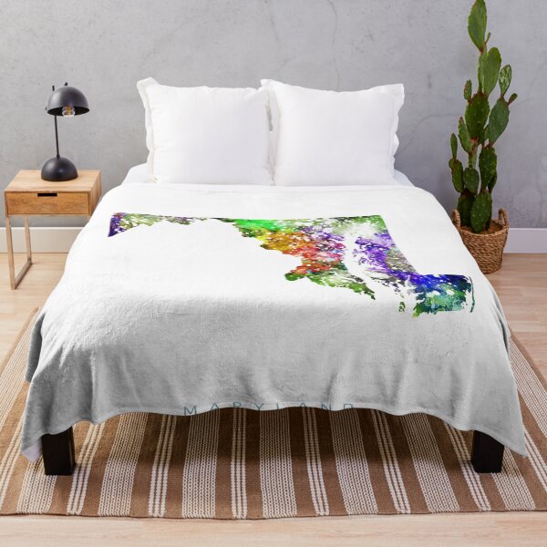 Item preview, Maryland Map Watercolor Painting designed and sold by InkistPrints.