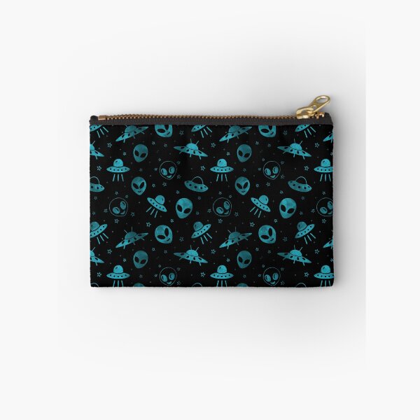 Item preview, Aliens and UFOs pattern (blue) designed and sold by Studio Vickn.