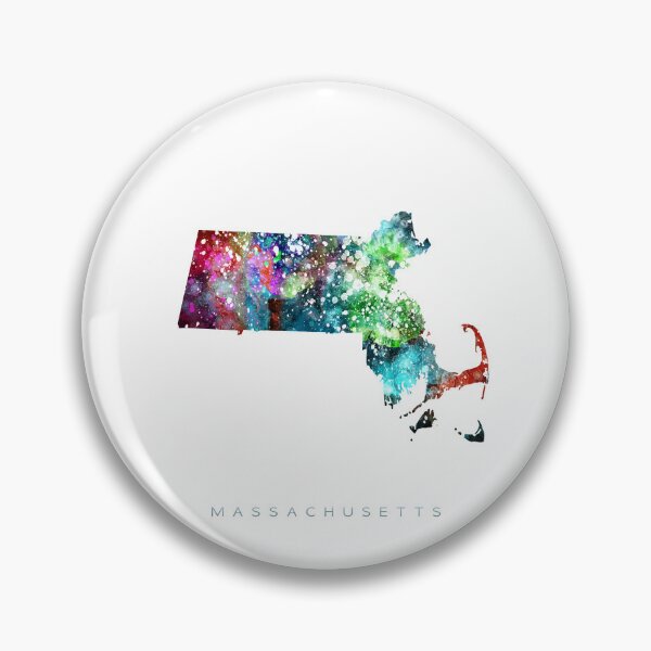Item preview, Massachusetts Map Watercolor Painting designed and sold by InkistPrints.