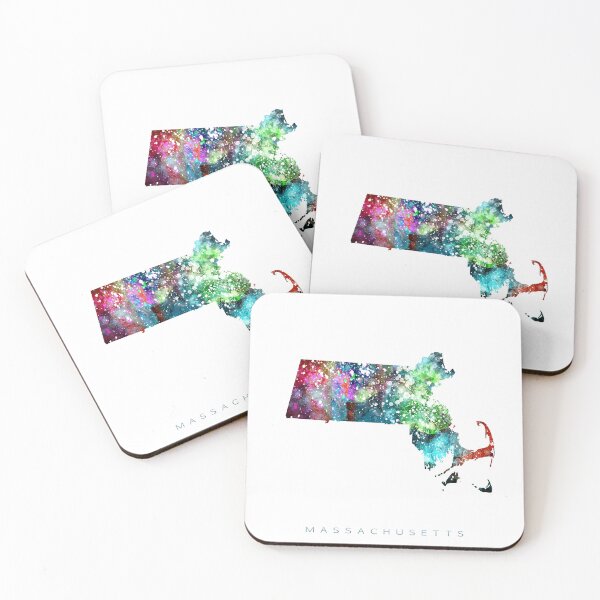 Item preview, Massachusetts Map Watercolor Painting designed and sold by InkistPrints.