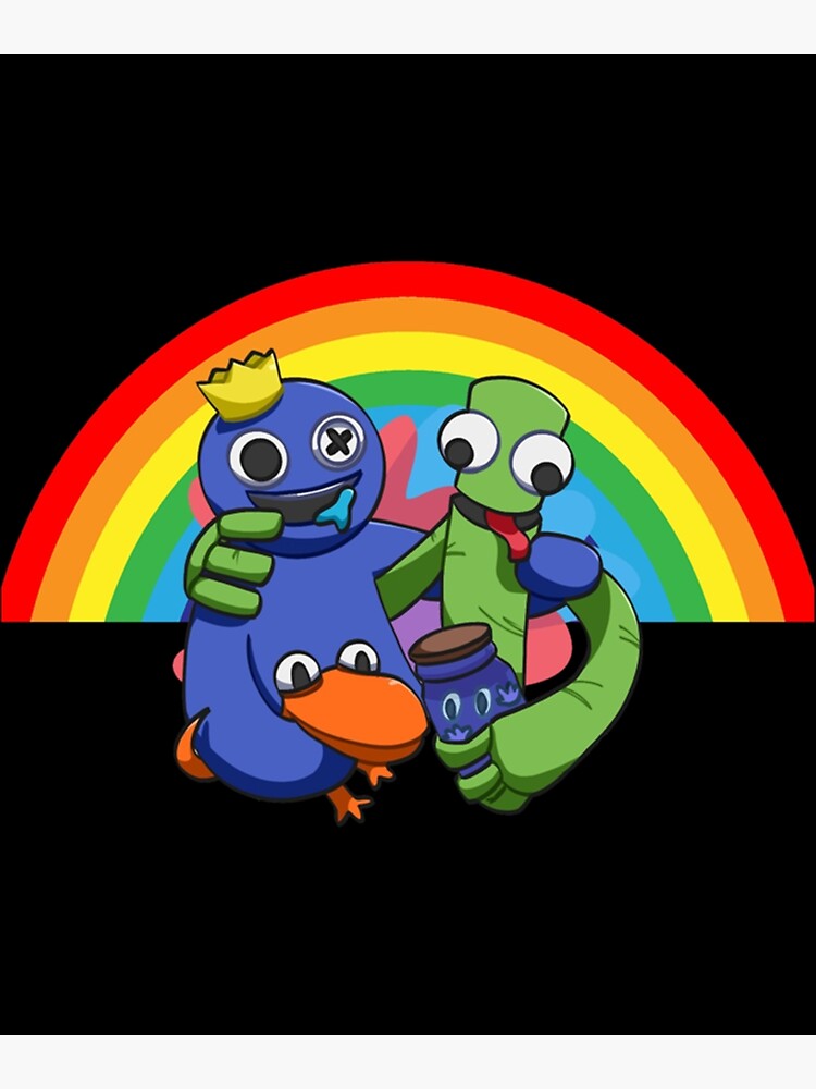 Blue Rainbow Friend  Sticker for Sale by rinjinsato
