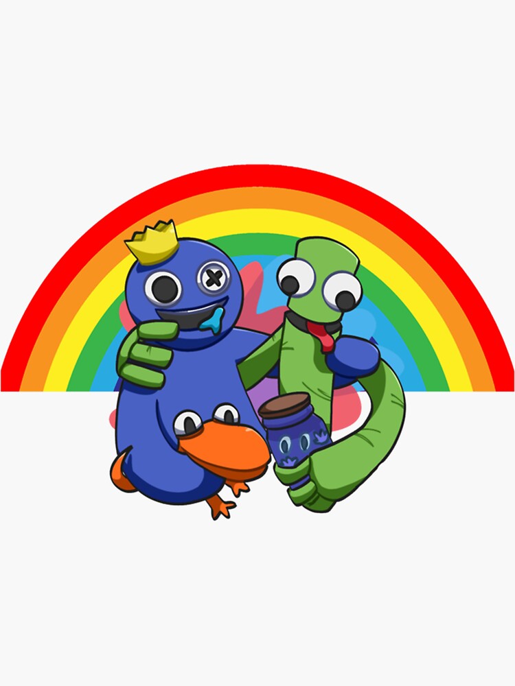 Blue Rainbow Friends Sticker - Blue Rainbow Friends - Discover