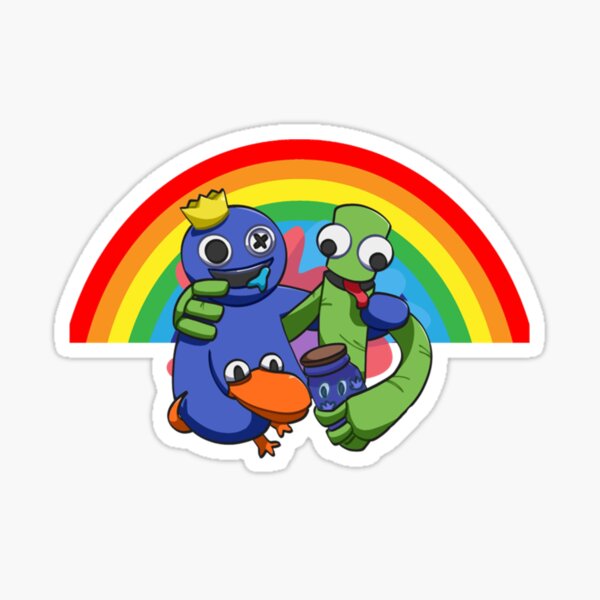 Blue Rainbow friends sticker Sticker by SebasthianStore