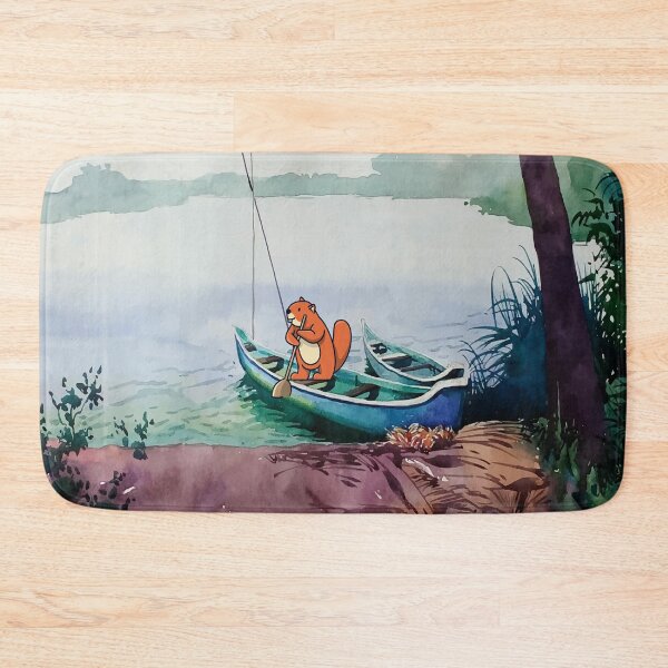 Item preview, Watercolor Cute Beaver In Nature designed and sold by virillanissa.