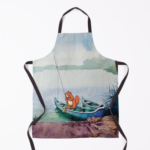 Item preview, Watercolor Cute Beaver In Nature designed and sold by virillanissa.