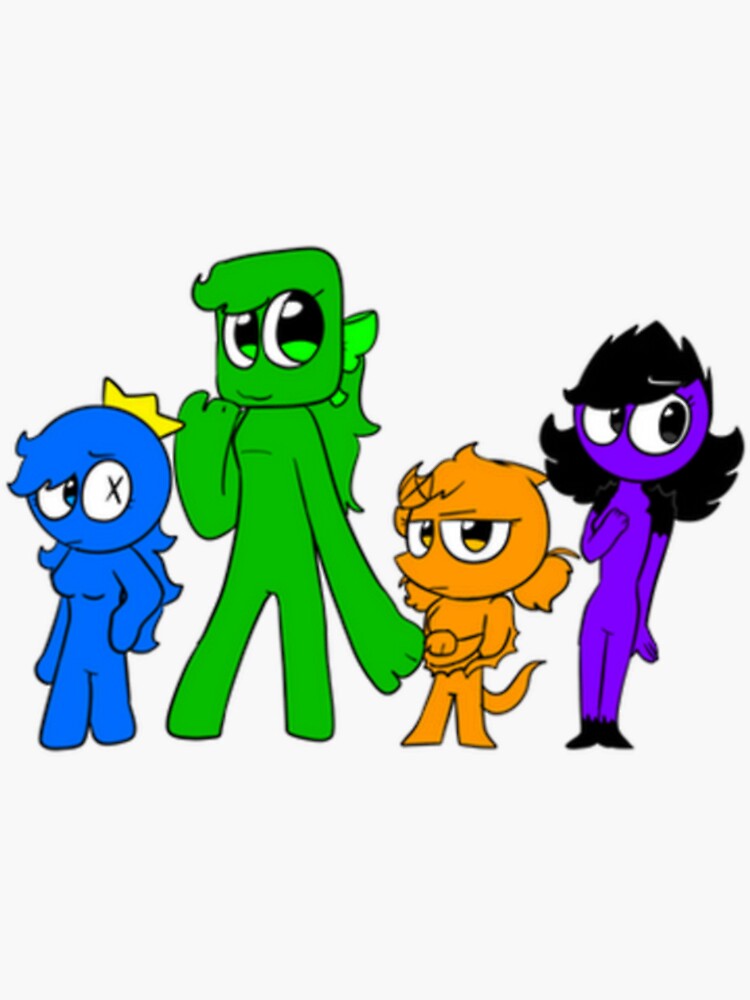 Rainbow Friends Blue and Green Art