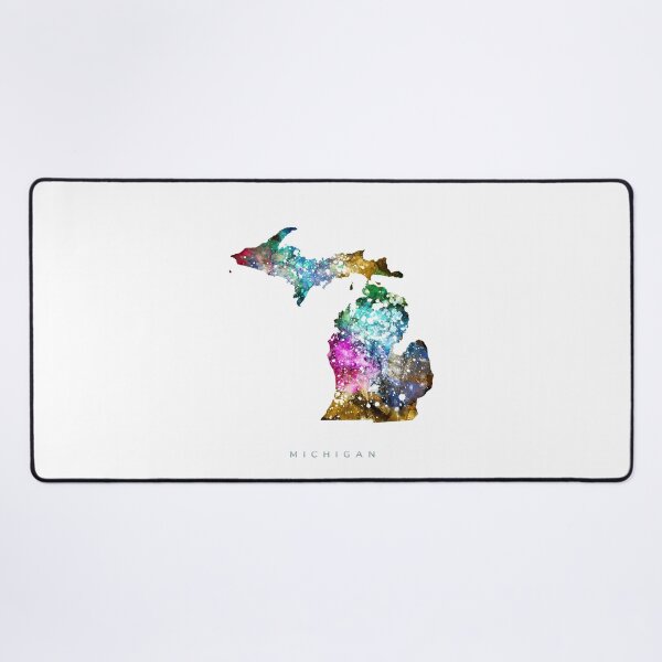 Item preview, Michigan Map Watercolor Painting designed and sold by InkistPrints.